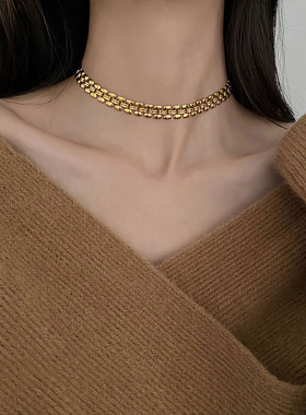 ins博主同款表带毛衣项链轻奢小