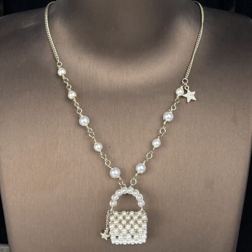 2025新款仿珍珠编织包包五角星字