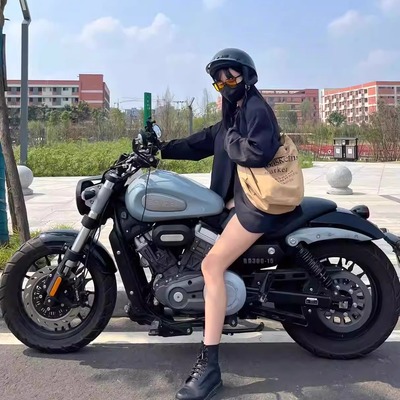 灰石复古二手闪巡航哈雷摩托车