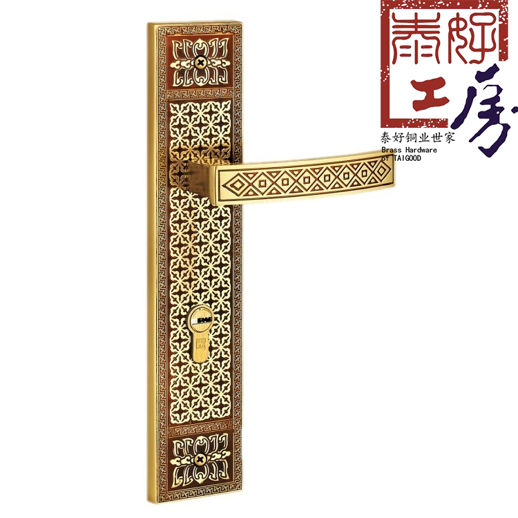 泰好工房铜锁简欧式纯铜大门锁