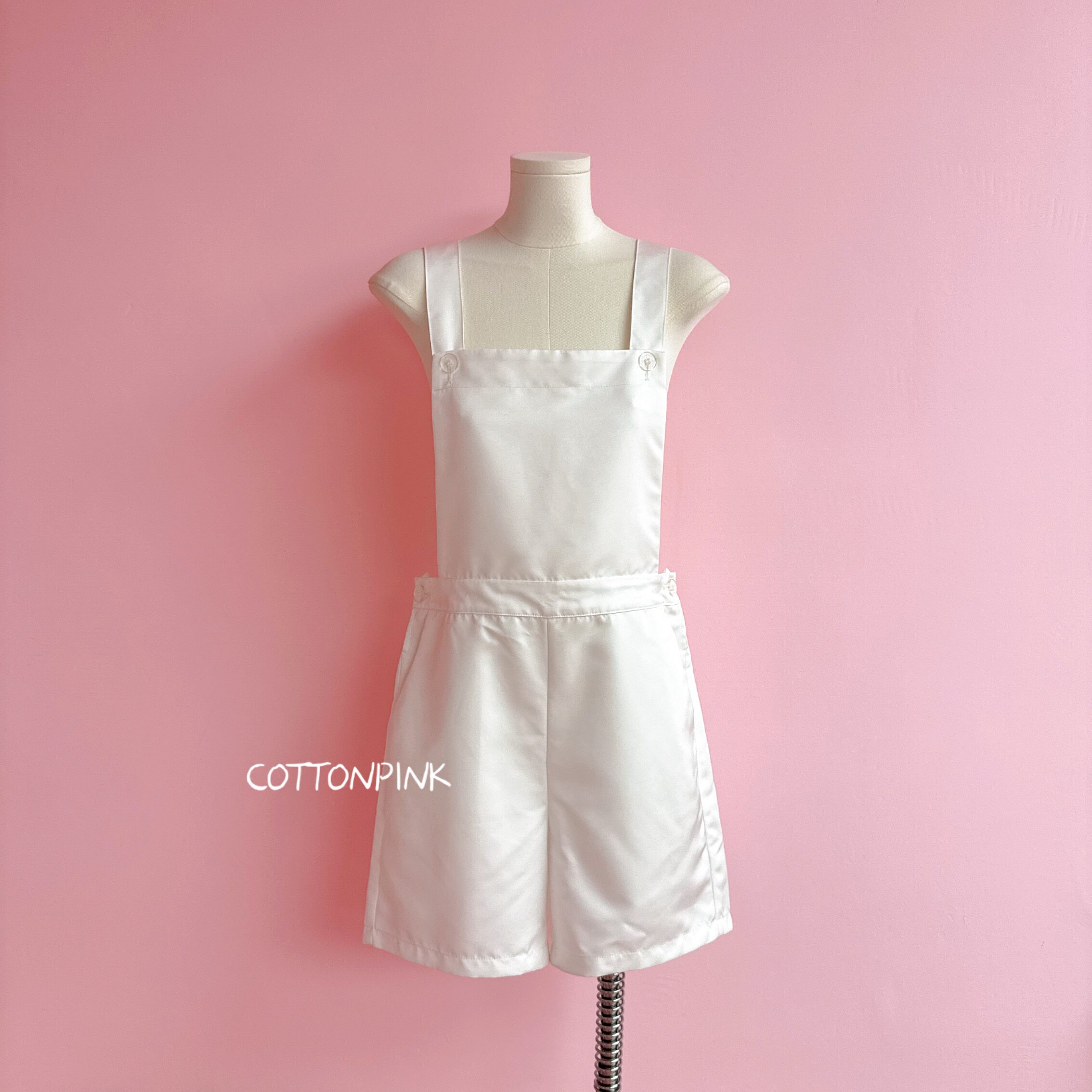 COTTONPINK女装休闲短裤夏季宽松显瘦收腰百搭韩系甜美背带裤女