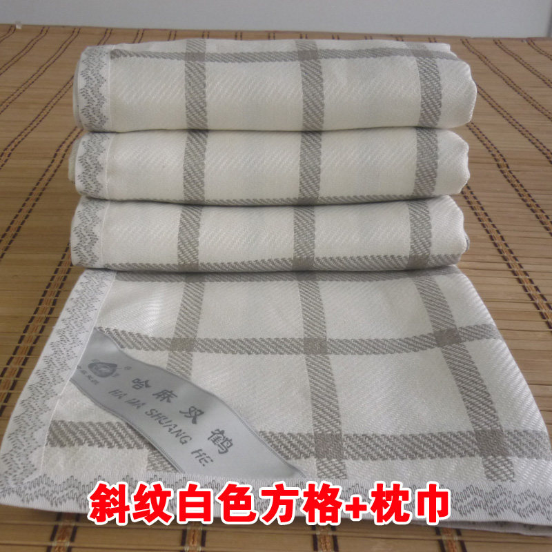 哈麻亚麻凉席配套枕巾精纺加厚夏季凉爽醒脑吸湿排汗加大加厚