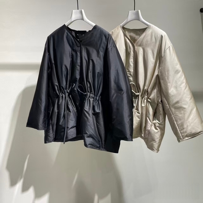 商场同款鹅绒抽绳圆领羽绒服