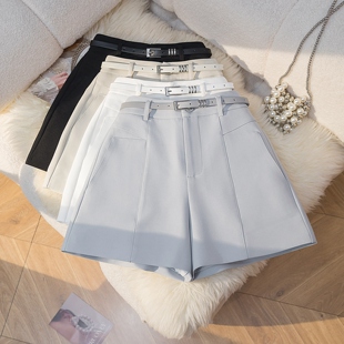 短裤 百搭热裤 女2026春季 高腰休闲宽松透气a字阔腿裤 新品 休闲西装