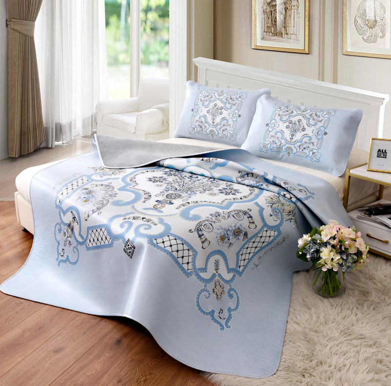 新品牛皮凉席头层水牛皮席子1.8m1.5米真皮床垫彩色印花牛皮软席