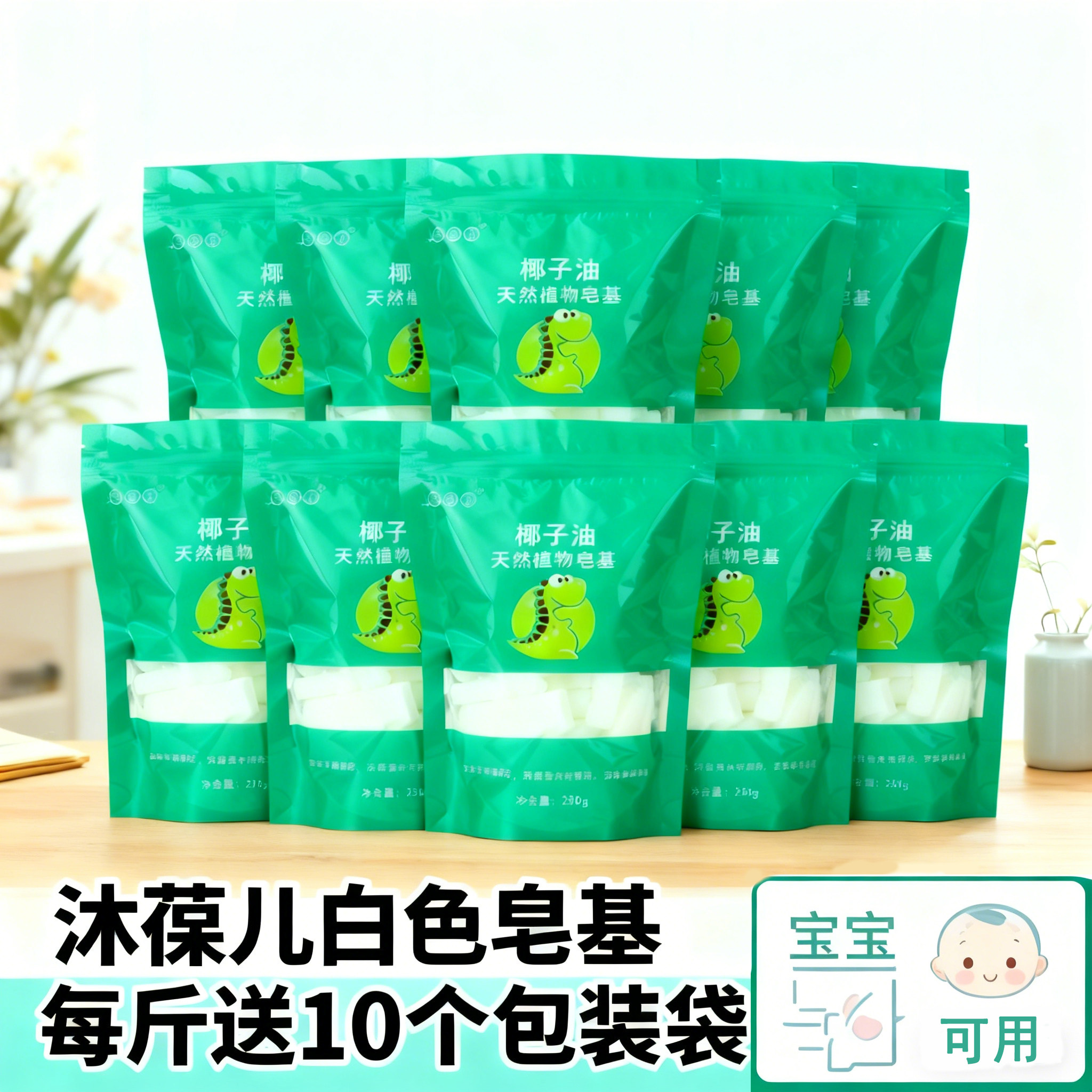 白色皂基diy手工皂材料天然纯植物椰子油自制洗头皂肥皂香皂原料