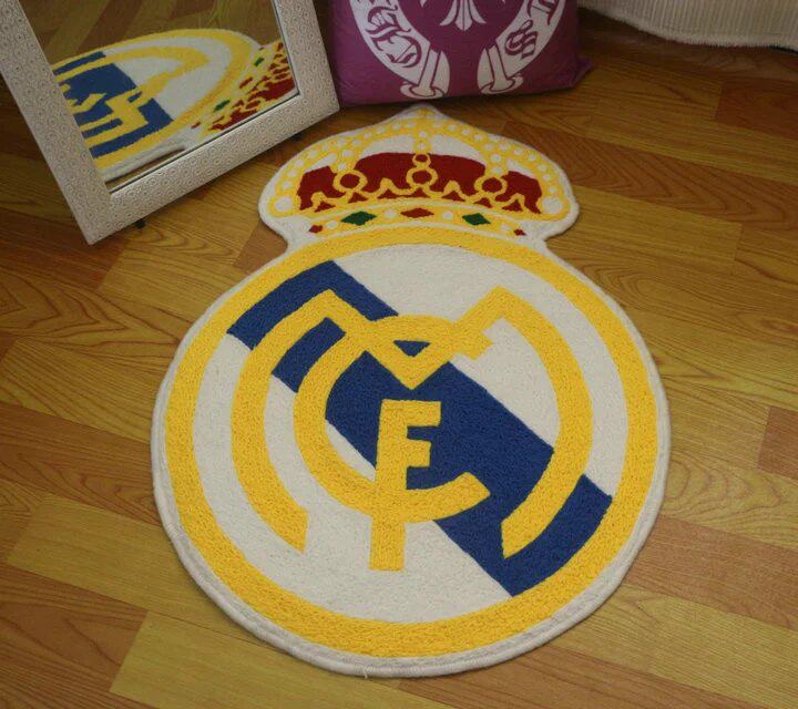 皇马地毯皇家马德里足球俱乐部球迷logo图案地垫 real madrid垫子