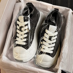 【明星同款】SHOOT BRAND重奏系列耐磨厚底帆布鞋男女潮流小脏鞋