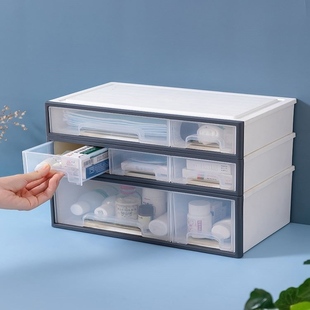 护士站便民服务箱药物收纳盒抽屉式透明大号医护箱多层家用医药箱