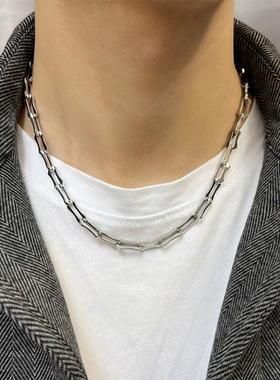 STAY STRONG原创几何弧形调节项链男女个性钛钢锁骨链不掉色饰品