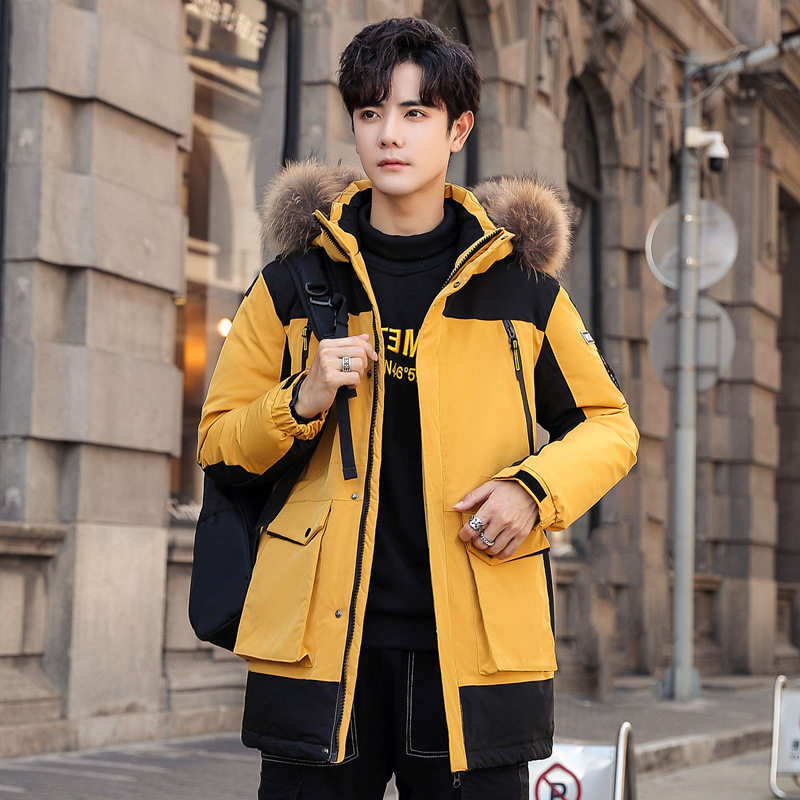 NASA官方联名男士东北羽绒服冬季休闲保暖连帽白鸭绒外套情侣65绒