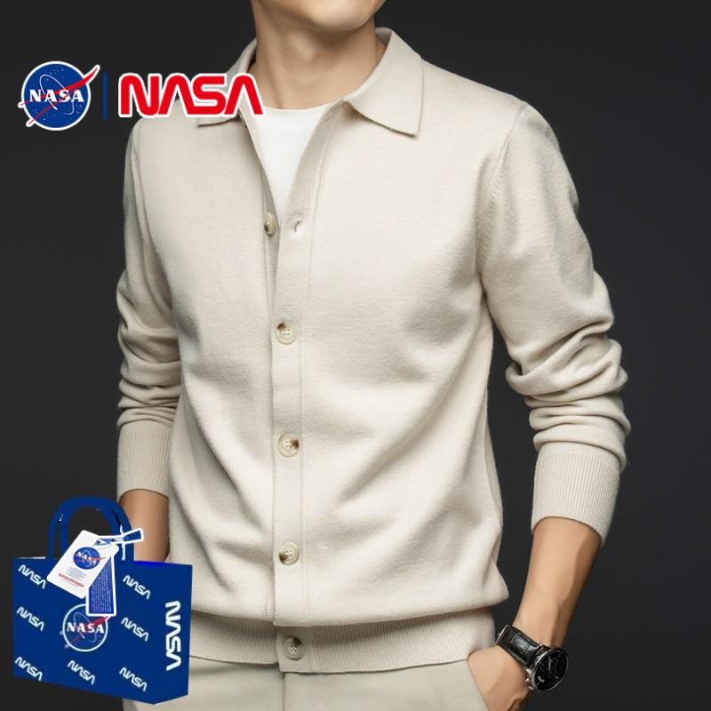 NASA联名开衫毛衣男秋款