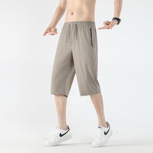 休闲运动裤 胖子大裤 男士 宽松加大码 衩沙滩 五分裤 NASA官方联名短裤