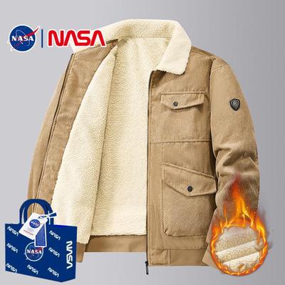 NASA官方联名男士秋冬季夹克立领衣服休闲秋装潮流帅气青年灯芯绒
