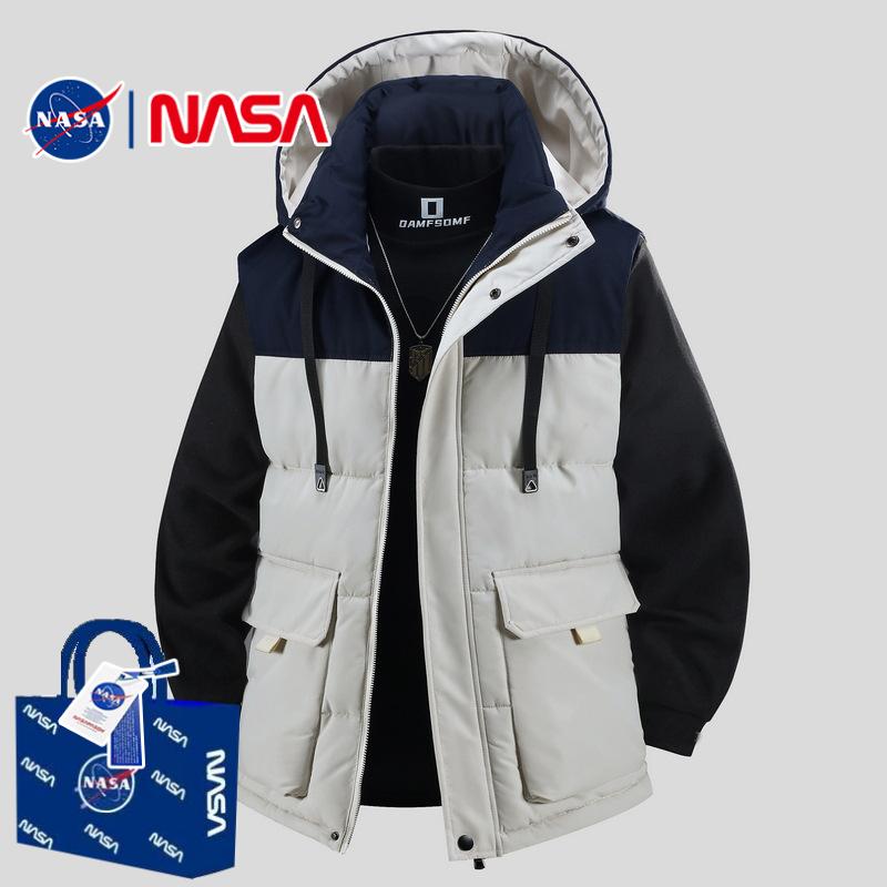 NASA官方联名棉马甲秋冬新款胖子加肥加大码加厚坎肩肥佬马夹背心
