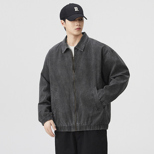 情侣款 2025秋季 水洗做旧 休闲夹克外套 NASA官方联名潮牌重磅男式