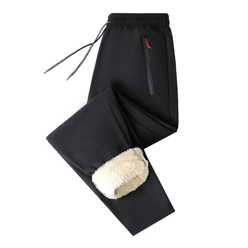 NASA官方联名冬季新款男士羊羔绒棉裤男宽松休闲裤加绒加厚保暖裤