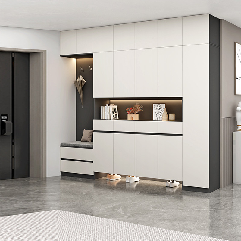 鞋柜家用门口新款2025爆款进门鞋柜一体靠墙定制高鞋柜玄关柜一体