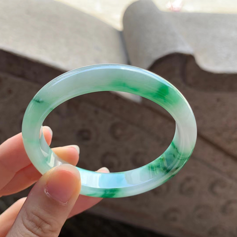 翡翠手镯子女款天然老坑冰糯种紫罗兰贵妃妈妈款翡翠手镯