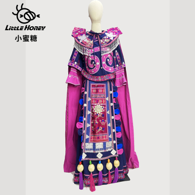 出租秀服广西三月三少数民族高定服饰毛南族非遗服装租赁旅拍写真