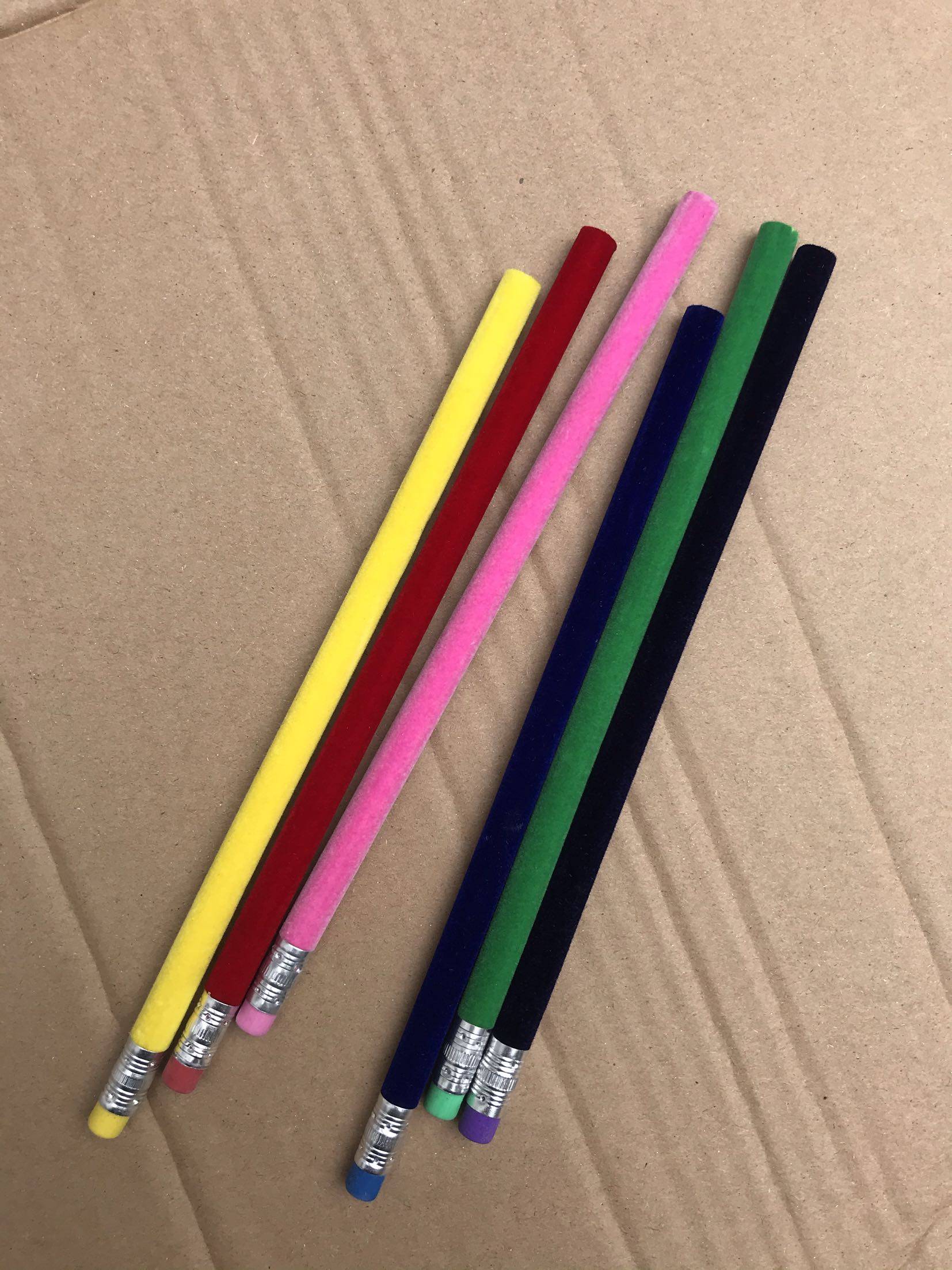 独家绝版款限量版late smart 晚聪明圆杆hb金丝绒带橡皮铅笔18支