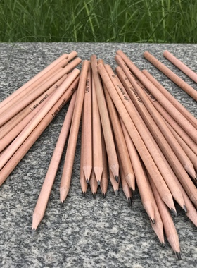 细杆late smat 原木杆三角杆椴木小学生写字铅笔48支 HB/2B  可选