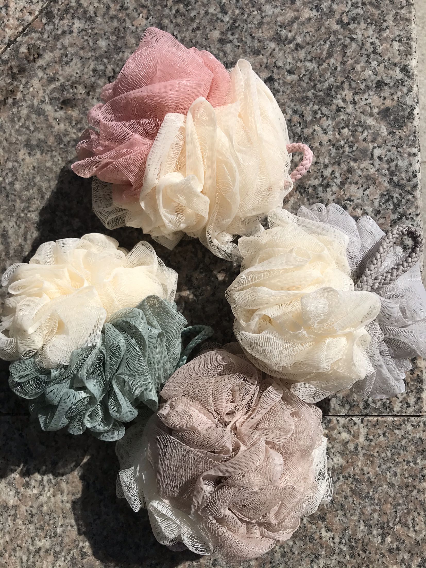 新款双色浴花沐浴起泡球沐浴球