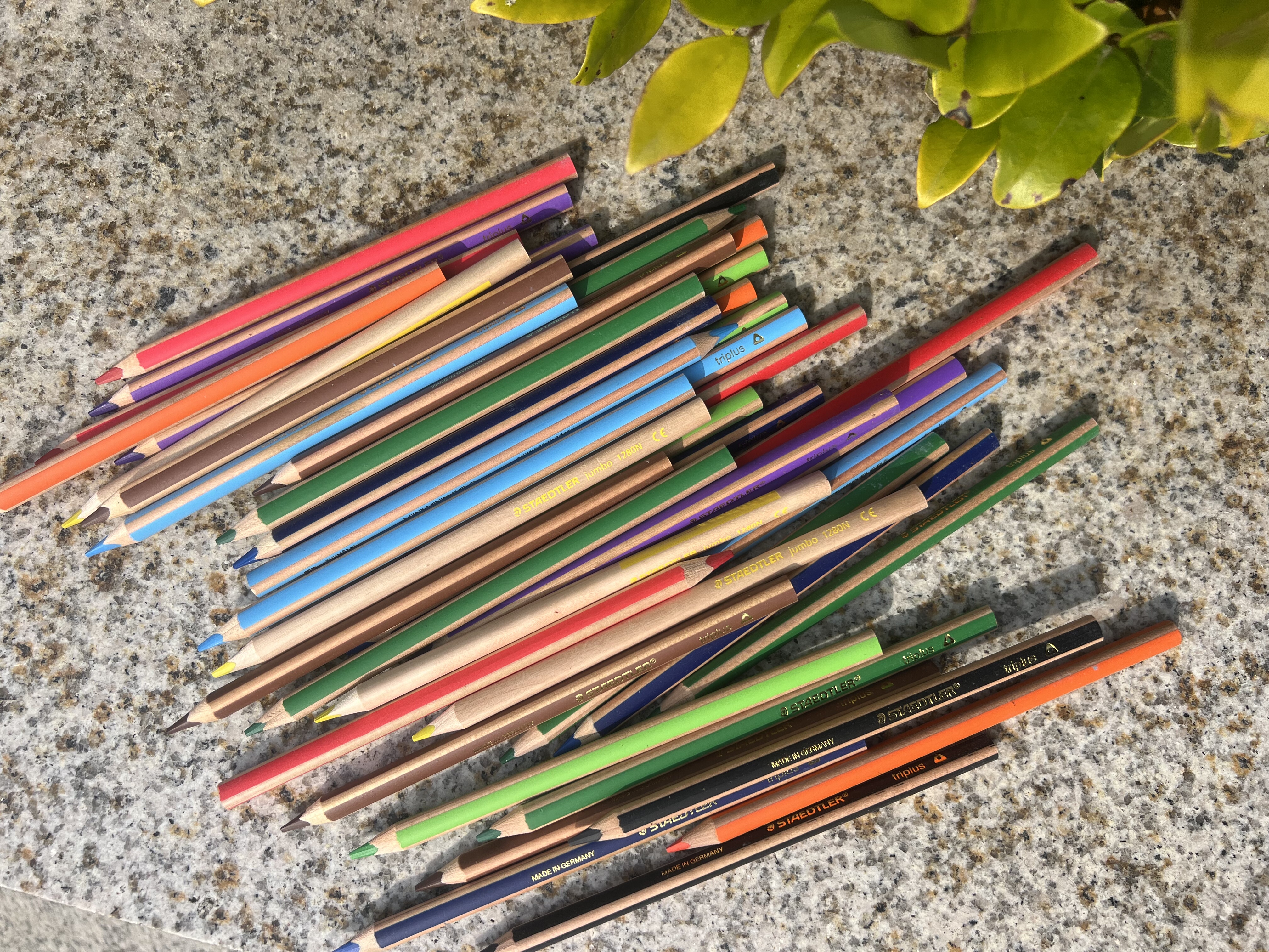 中三角10色拉线款油性彩铅笔50支