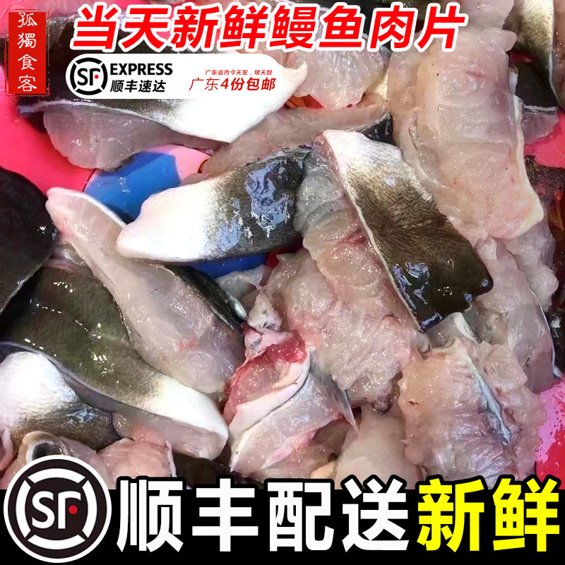 鳗鱼肉片新鲜潮汕海鲜火锅烧烤食材河鳗黑鱼片乌耳鳗白鳝鱼片1斤