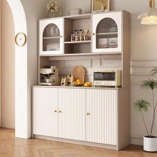 2025爆款实木餐边柜靠墙一体储物柜轻奢高级厨房客厅收纳置物柜子