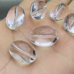 保真全净体天然白水晶糖豆散珠子随形单颗手链手串项链diy配件饰