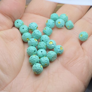 真菱镁矿绿松石陨石坑散珠子手串手链项链老型珠隔珠diy配件配饰