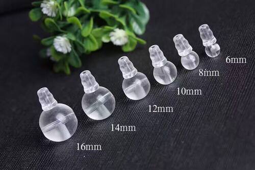 逸宸天然白水晶三通饰品108颗佛珠手链配饰佛珠配件DIY手工配饰