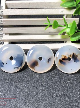 3.5厘米平安扣吊坠面包扣手机链