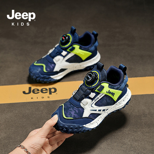 jeep儿童鞋2025秋冬新款皮面跑步鞋轻便防滑软底男童女童运动鞋子