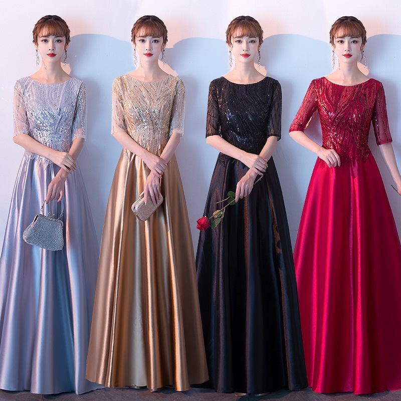 晚礼服女2025新款宴会气质大合唱团演出服指挥服装独唱主持人长裙
