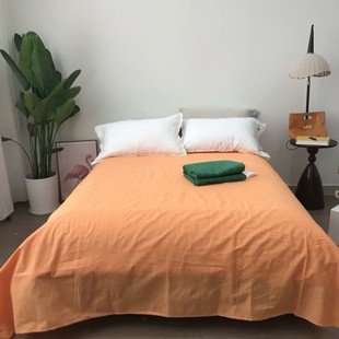 微瑕亏钱甩外贸订单棉麻色织条纹床单220 枕套单拍可配三件套 240