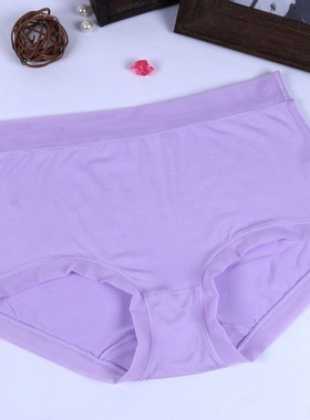 俏尼汾6396中腰竹纤维棉网纱边小平脚女士小平角内裤俏妮芬木代尔
