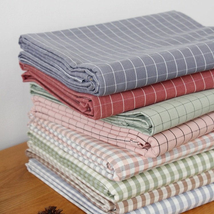 老粗布床单精梳纯棉加厚条纹格子