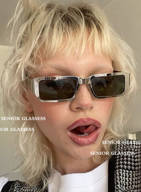 SENIOR GLASSESS潮牌男女同款欧美方形金属墨镜ins街拍网红太阳镜