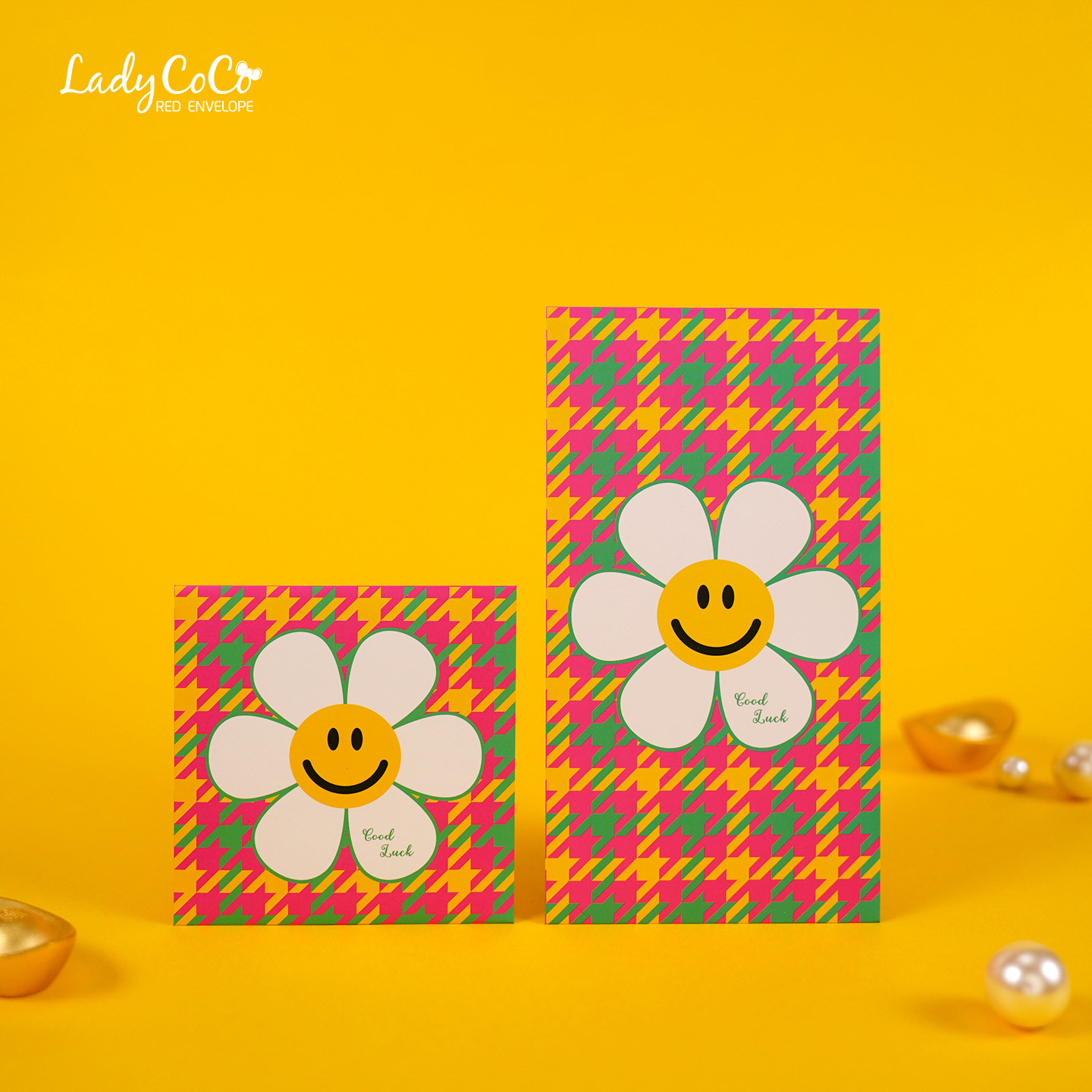 2026 马年新年千鸟格太阳花笑脸花简约复古创意春节利是封红包,节庆用品/礼品,红包/利是封,淘宝优惠券,粉丝福利购,淘宝优惠卷