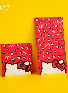 2026马年新年烫金豹纹蝴蝶结KT长款烫金利是封 创意个性简约红包