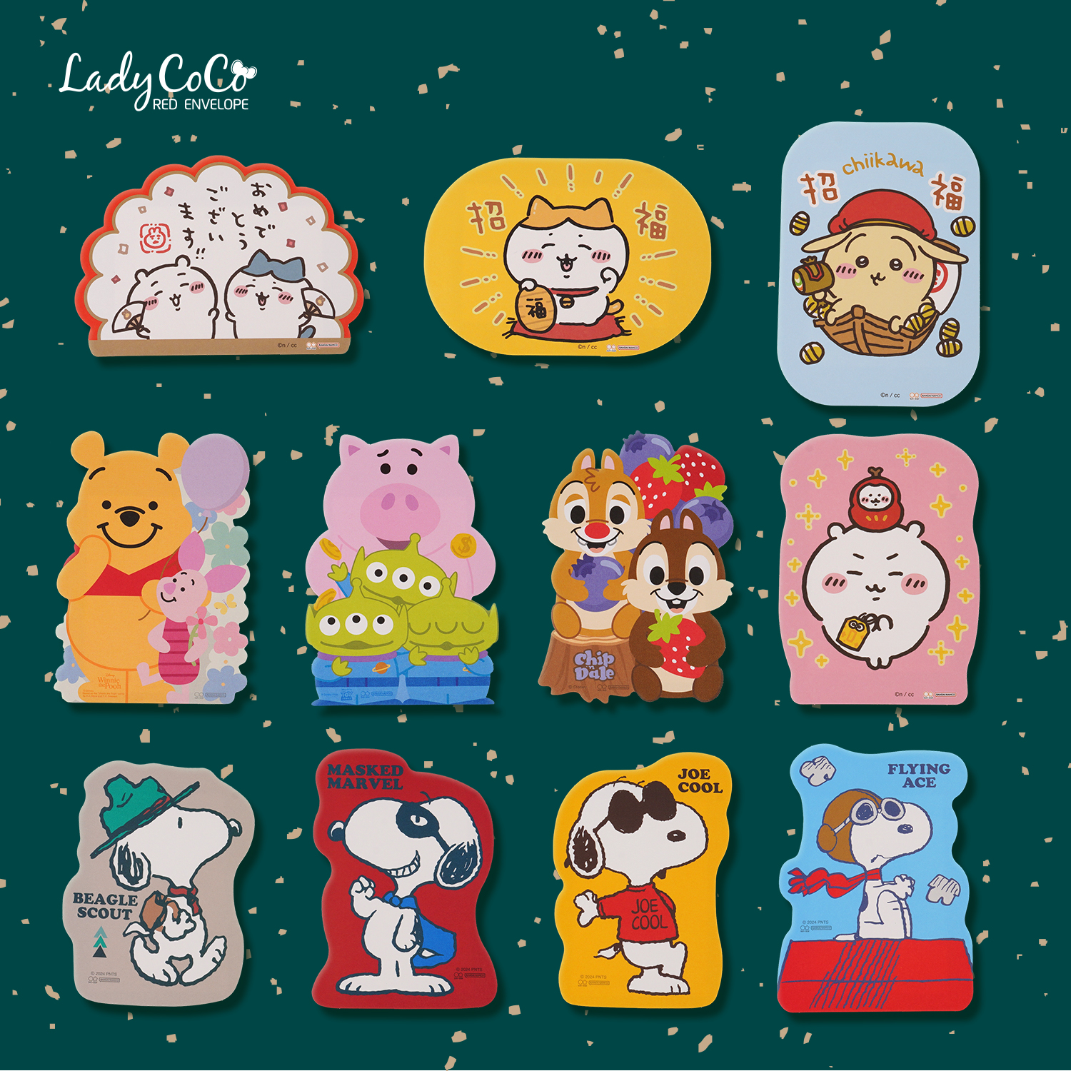 日本snoopy三眼仔chiikawa奇奇蒂蒂维尼熊正版红包利是封(现货)