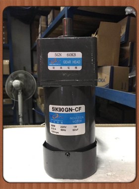 松岗电机 90W定速电机 5IK90GN-CF 1:60 轴径15mm  220V 5GN 60KB