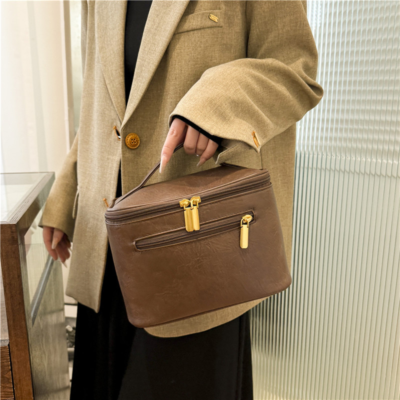 高品质防水便捷旅行多功能洗漱包手提韩版简约高级感大容量化妆包