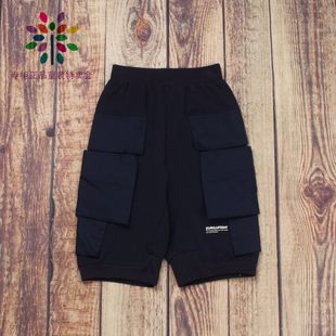 折扣小中大2023新男童运动风棉休闲针织七分裤 O系列品牌童装