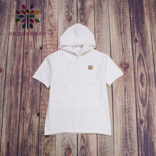 三点S品牌童装折扣小中大女童夏款带帽休闲半袖T恤衫潮