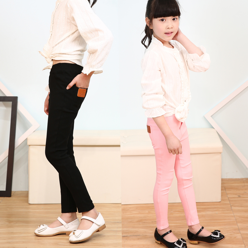 天天特价女童铅笔裤春秋韩版中大儿童仿牛仔打底裤宝宝弹力长裤