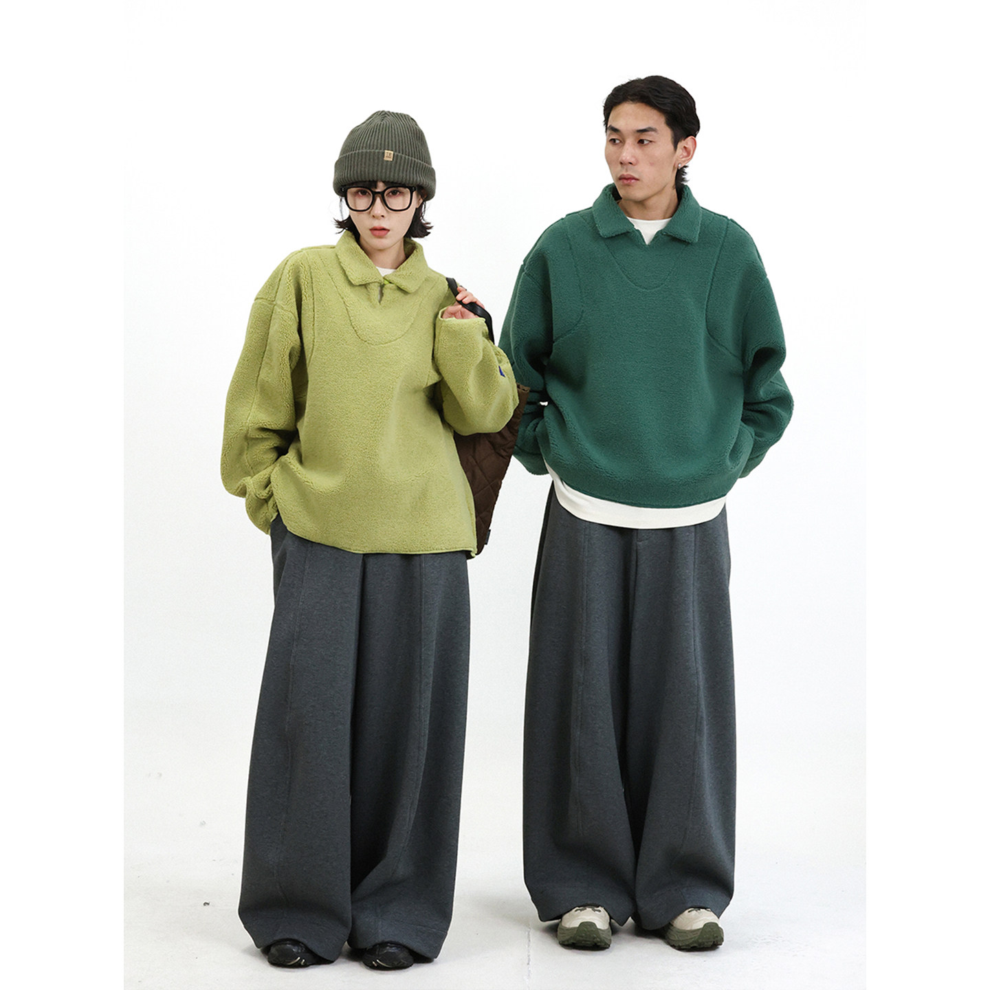 TRIFFER复古结构剪裁摇粒绒三色套头男女款,男装,卫衣,淘宝优惠券,粉丝福利购,淘宝优惠卷