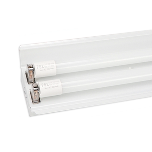 佛山照明 T8灯管支架双支平盖1.2米日光灯座全套双管双端单支带罩